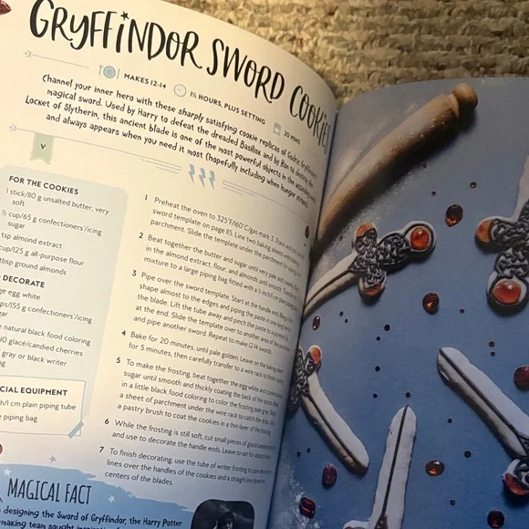 New! Scholastic Harry Potter Baking Book with Gold and Red Accents - Picture 2 of 3